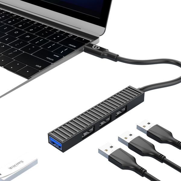 Piili Typ-c To  Usb 2.0 Çoğaltıcı Adaptör 4 in 1 Jt Hub002 - Görsel 2