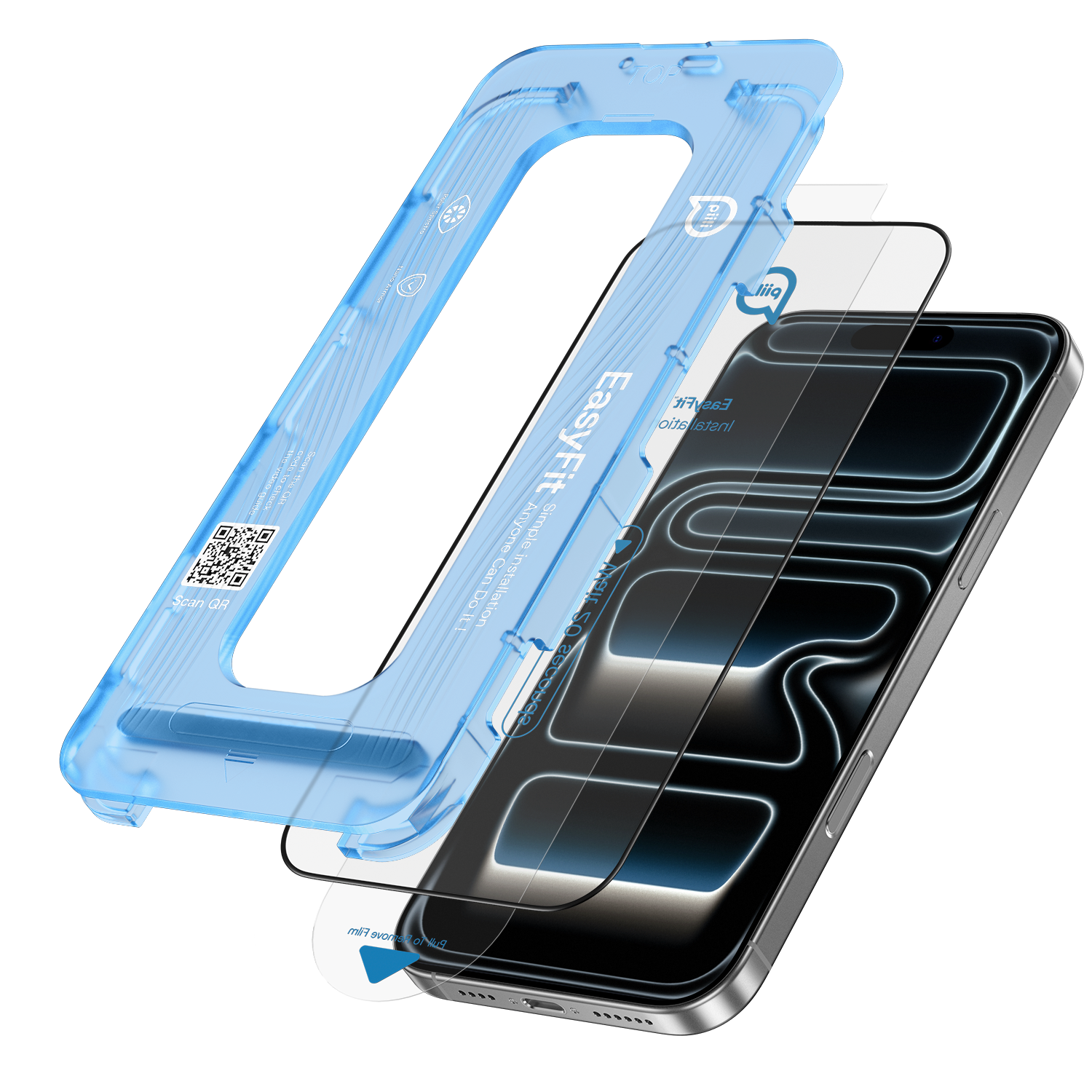 ClearGlass SnapFit iPhone Air Ekran Koruyucu - Görsel 2